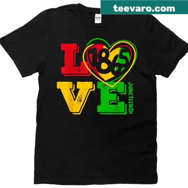Juneteenth 1865 Freedom design on a women's and kids' t-shirt