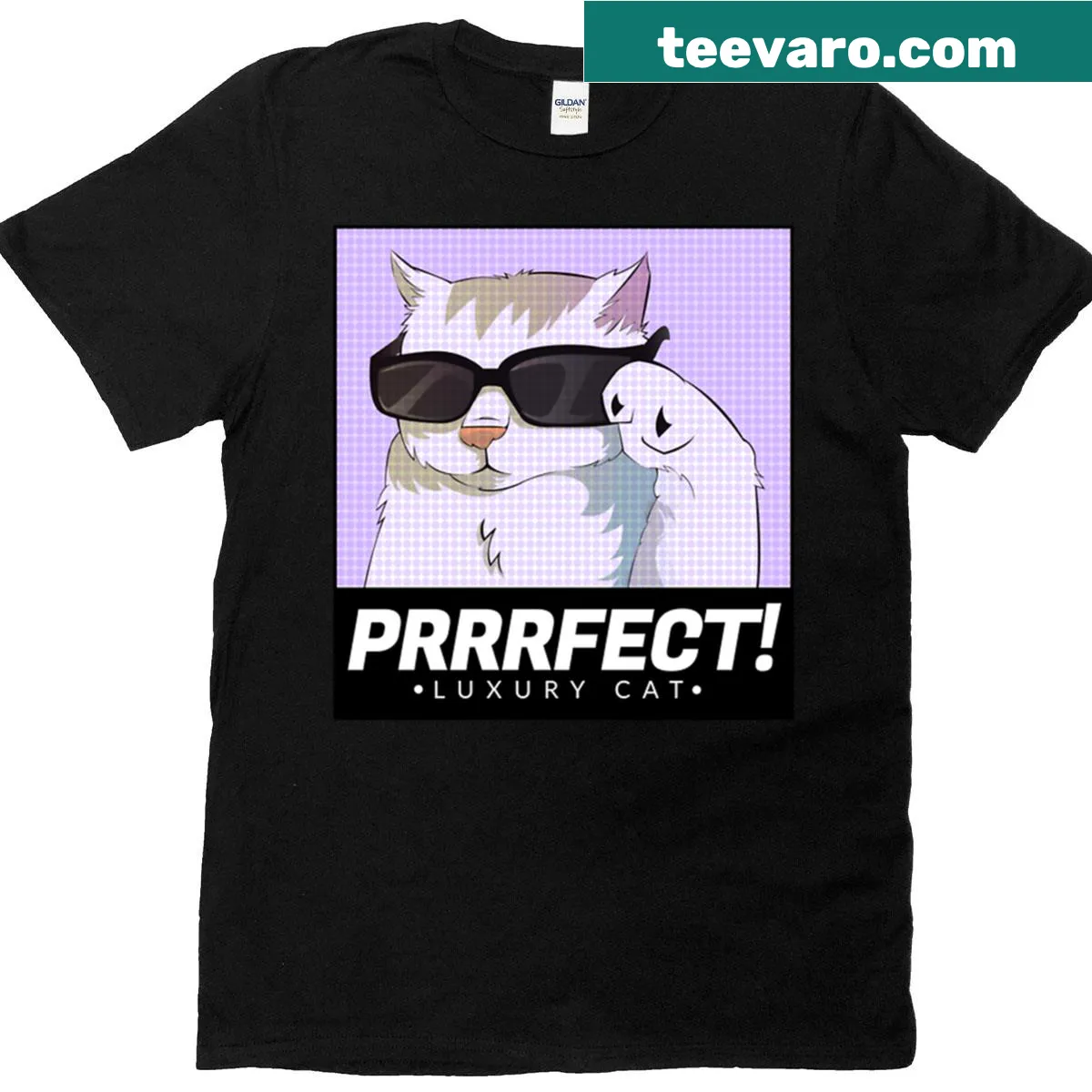 Elegant illustration of a luxury cat on a t-shirt — on a men's t-shirt