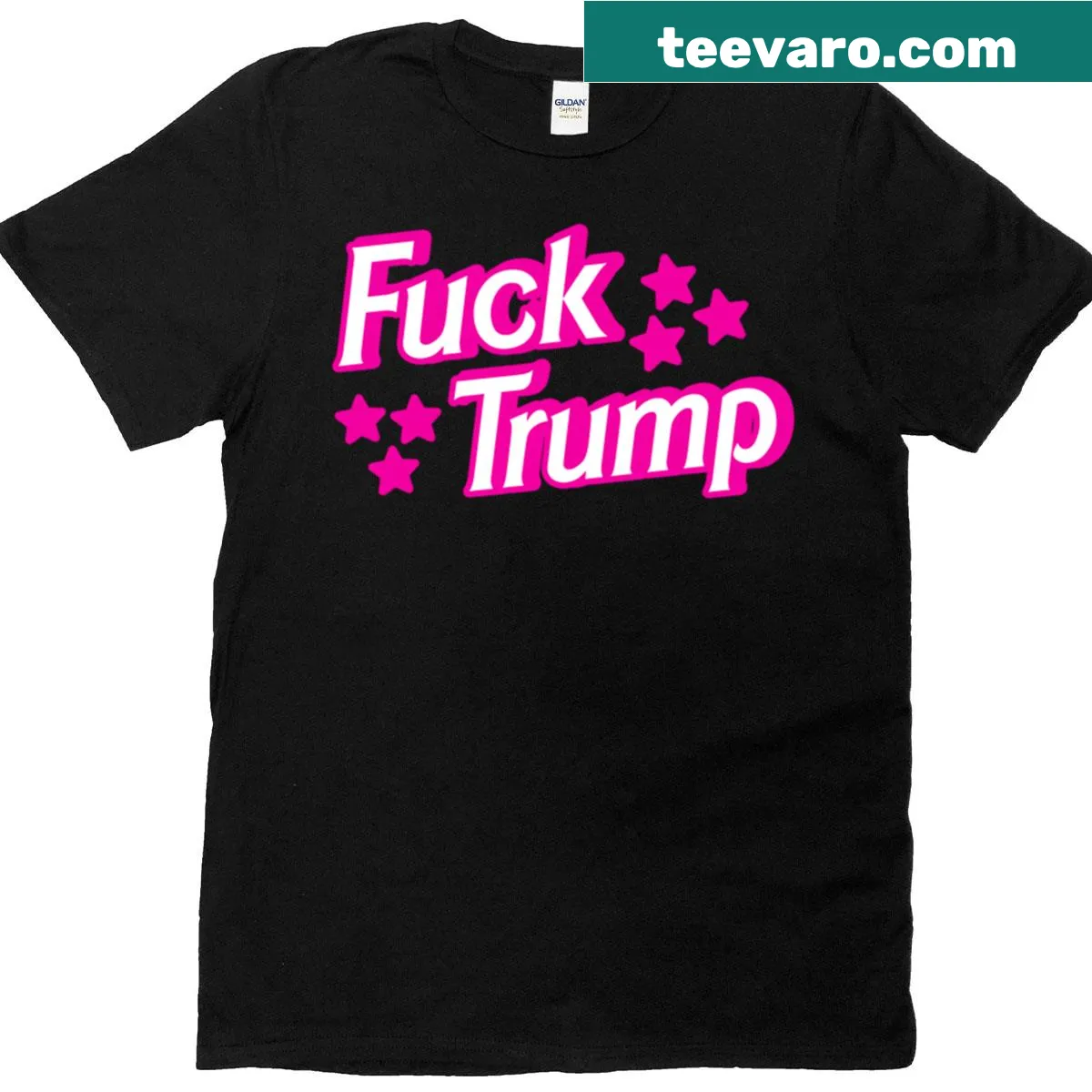 Bold typography T-shirt with a provocative political message — on a men's t-shirt