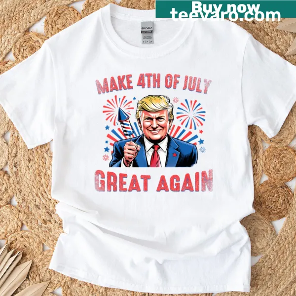 Trump Patriotic Firework T-shirt with festive design