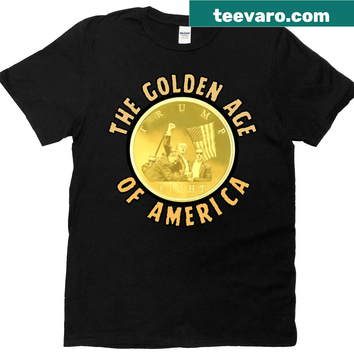 Sarcastic T-shirt with the phrase Make America Not A Bunch Of Karens Offended By Everything Again — on a men's t-shirt