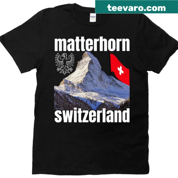 Illustrated T-shirt featuring the Matterhorn in Switzerland