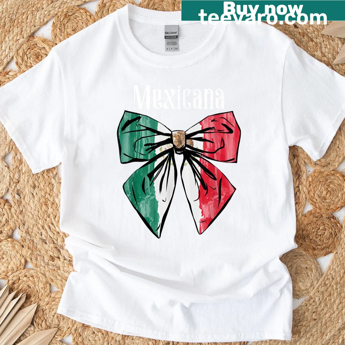 T-shirt celebrating Latina culture with a design for Mexican women. — on a men's t-shirt