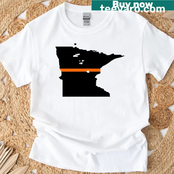 Minnesota Thin Orange Line T-shirt displaying an orange line graphic