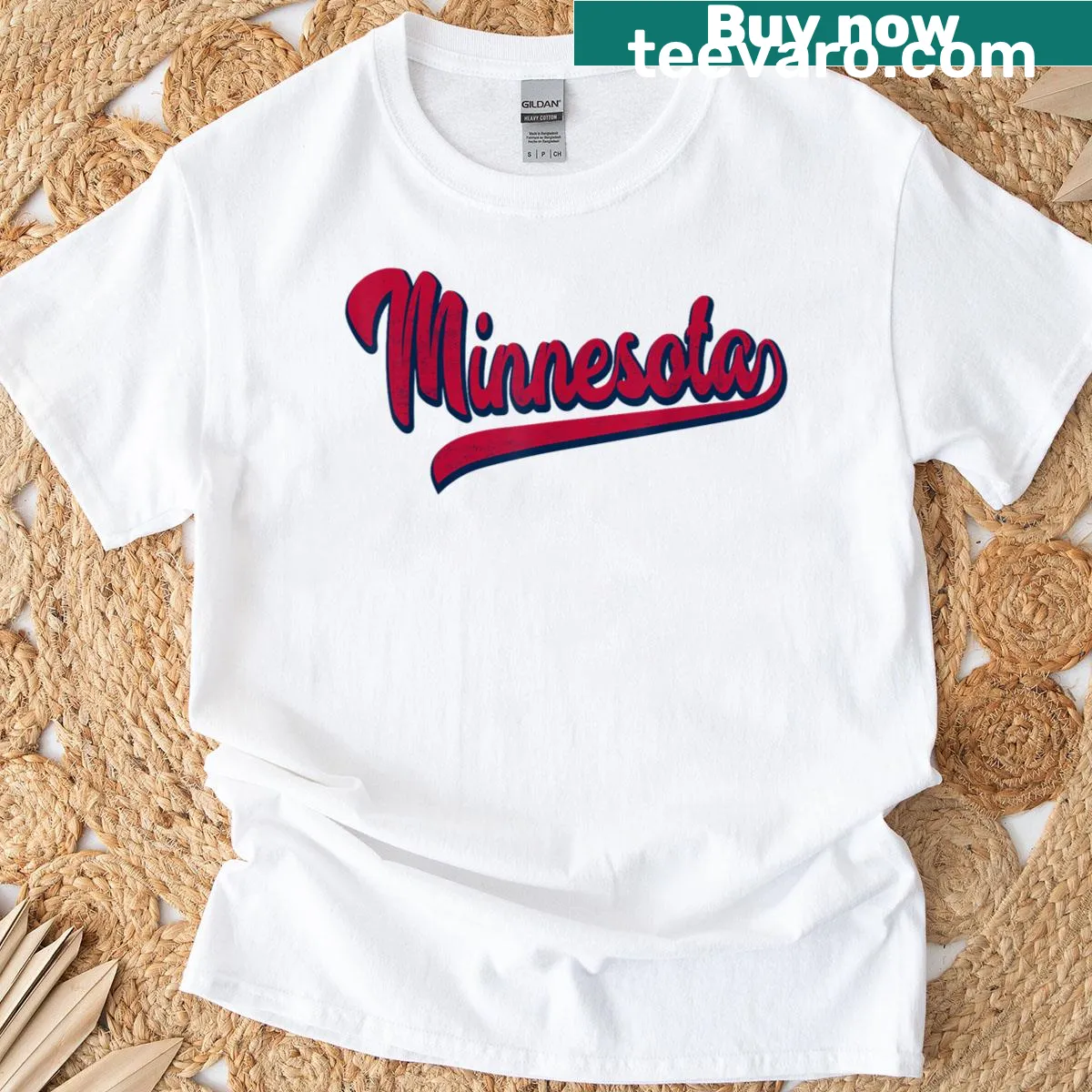 Vintage retro Minnesota graphic T-shirt, suitable for all ages — on a men's t-shirt