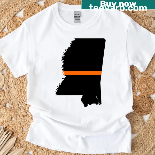 Mississippi Thin Blue Line T-shirt featuring a blue line graphic