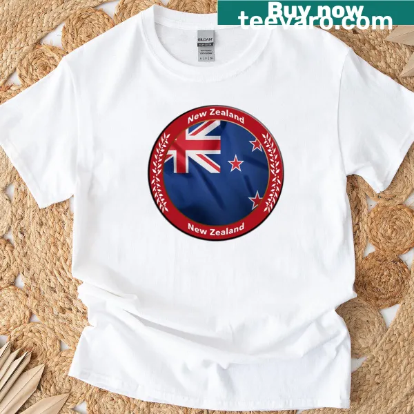 New Zealand-themed T-shirt design celebrating the country's beauty