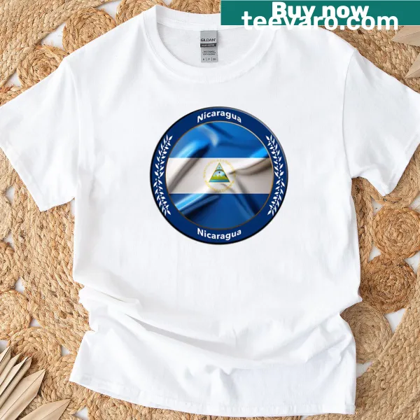 Minimalist design highlighting Nicaragua's landscapes on a T-shirt