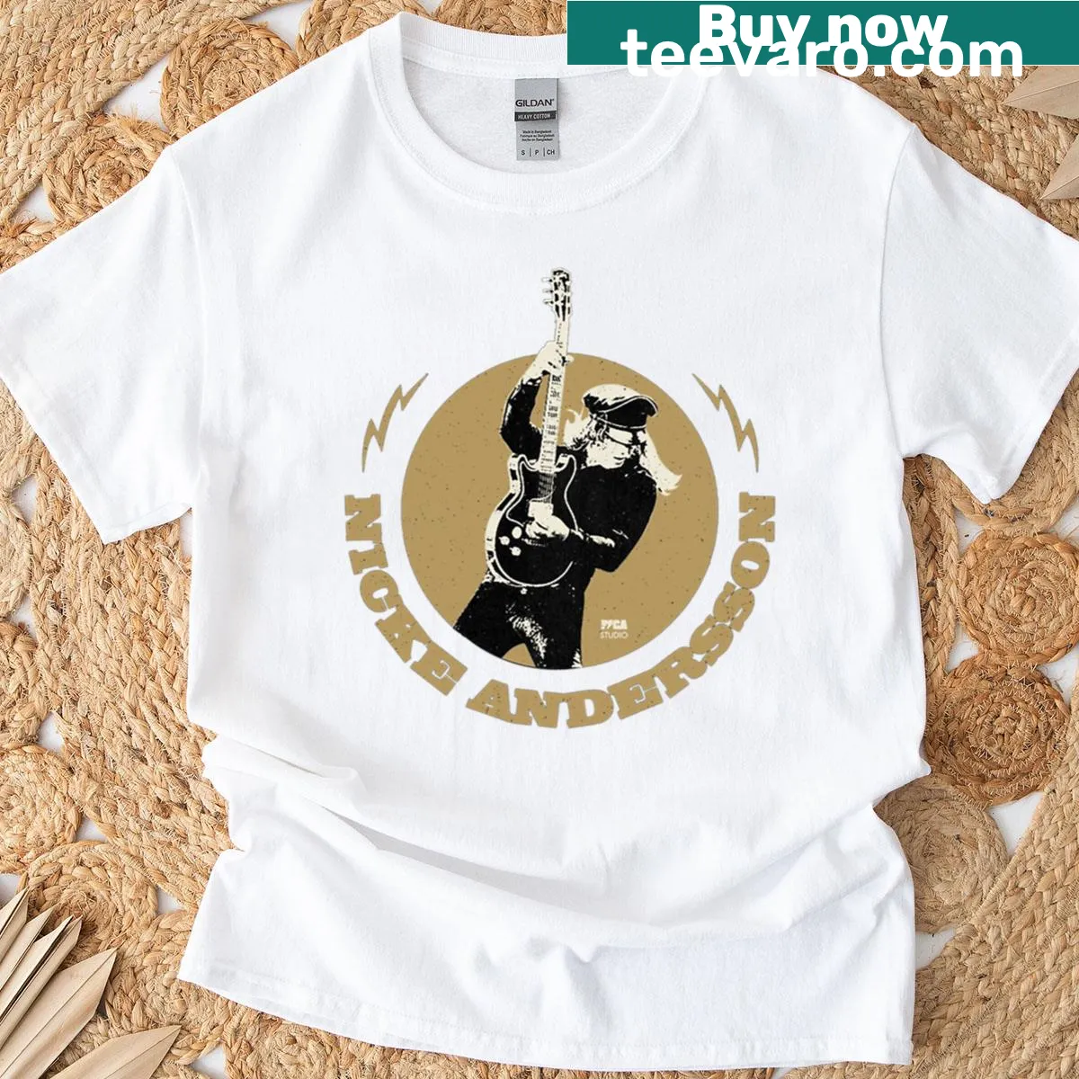 Nicke Andersson The Hellacopters T-shirt with rock-inspired graphics — on a men's t-shirt