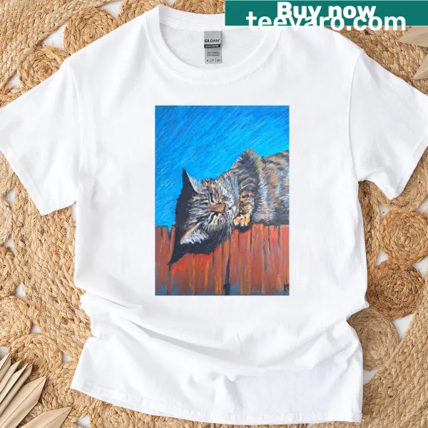 Charming paisley design on rustic fence depicted on t-shirt