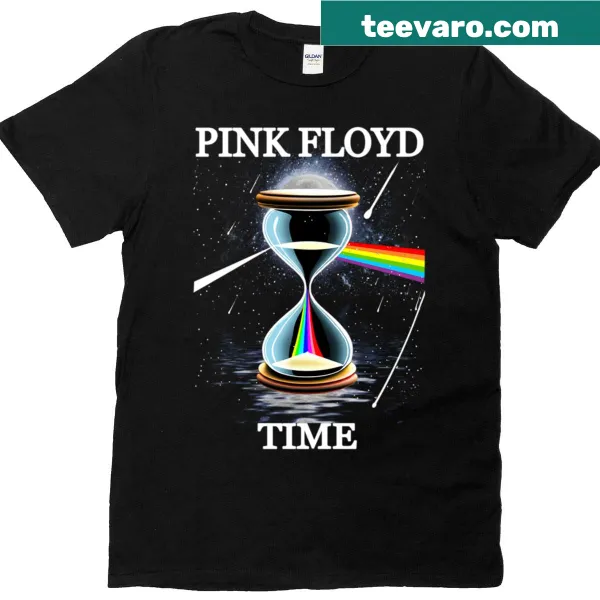 Pink Floyd clock design on T-shirt