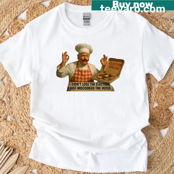 Funny pizza chef graphic T-shirt with playful typography