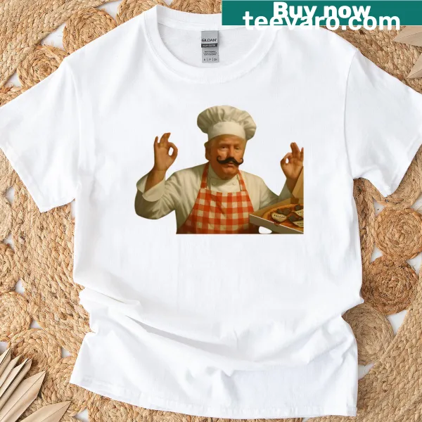 Funny pizza chef graphic T-shirt with witty text