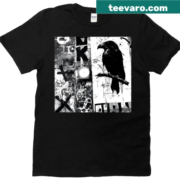 Urban grunge design with abstract drops on a T-shirt