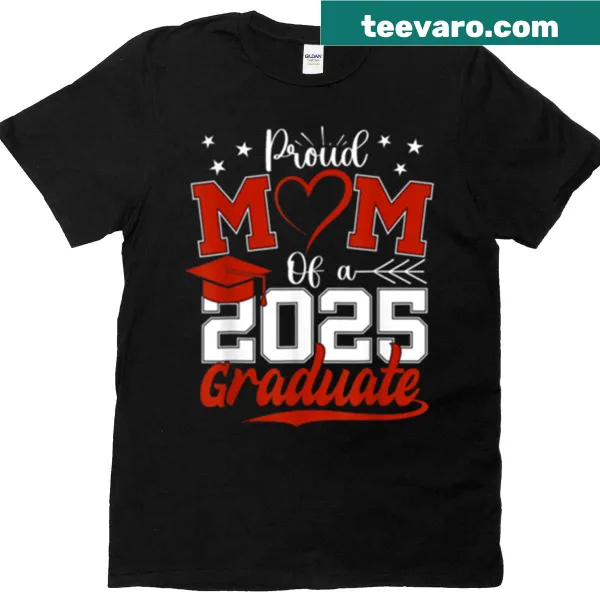 Oversized T-shirt with the phrase 'Proud 2025 Mom'