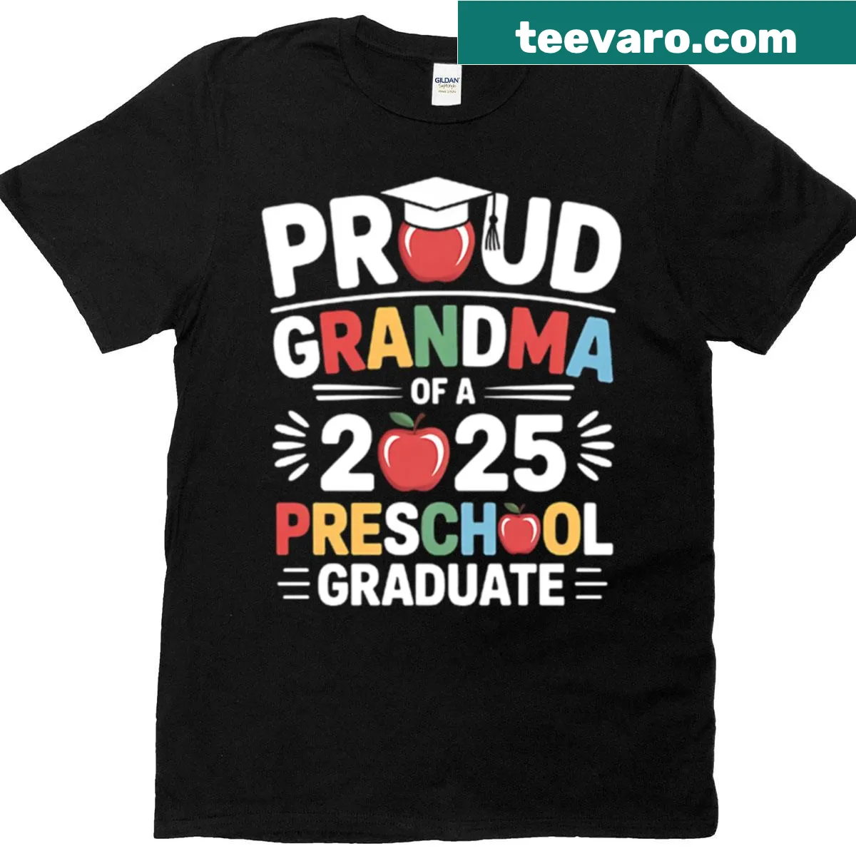 T-shirt for proud grandmas celebrating preschool graduates in 2025 — on a men's t-shirt