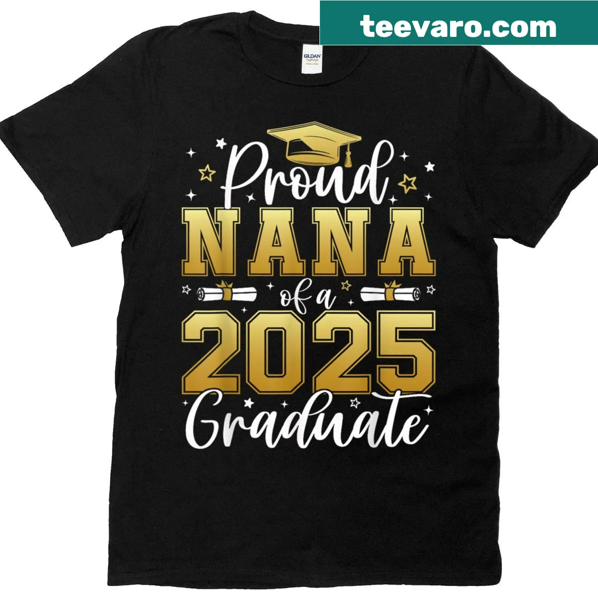 T-shirt for proud nanas celebrating the class of 2025 graduates — on a men's t-shirt