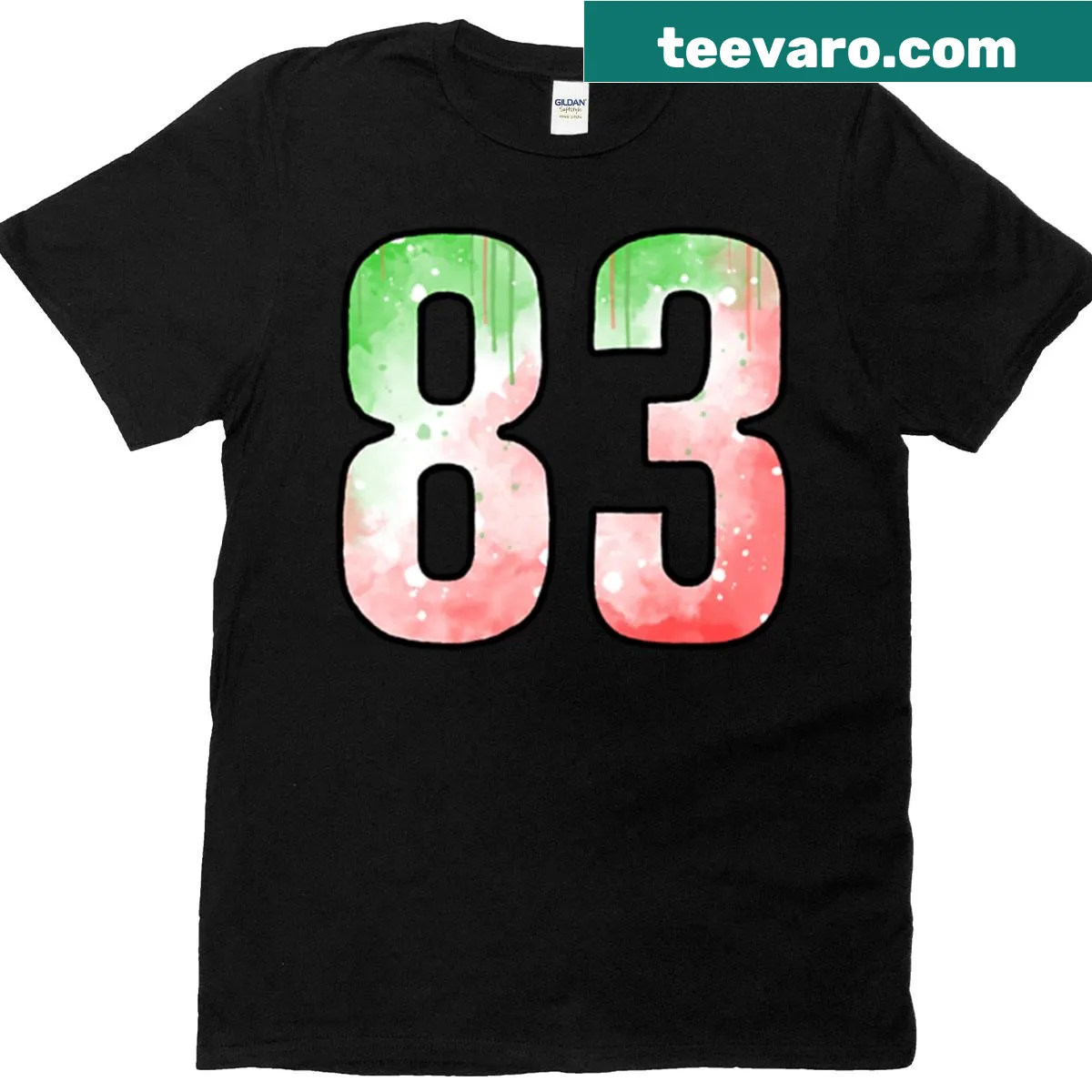 Robert Shwartzman 83 oversized T-shirt with watercolor design — on a men's t-shirt