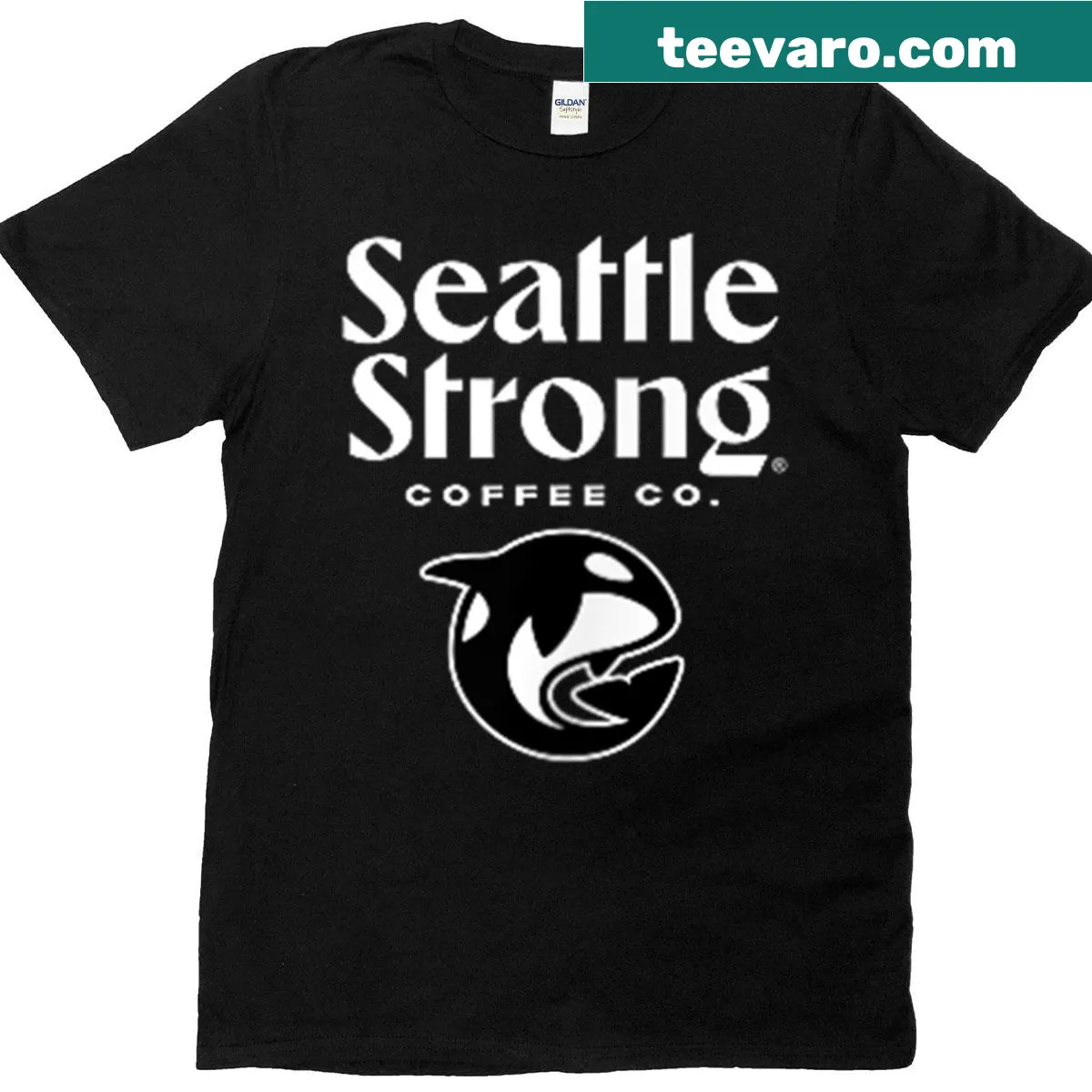 Bold Sasquatch illustration on Seattle Strong t-shirt — on a men's t-shirt