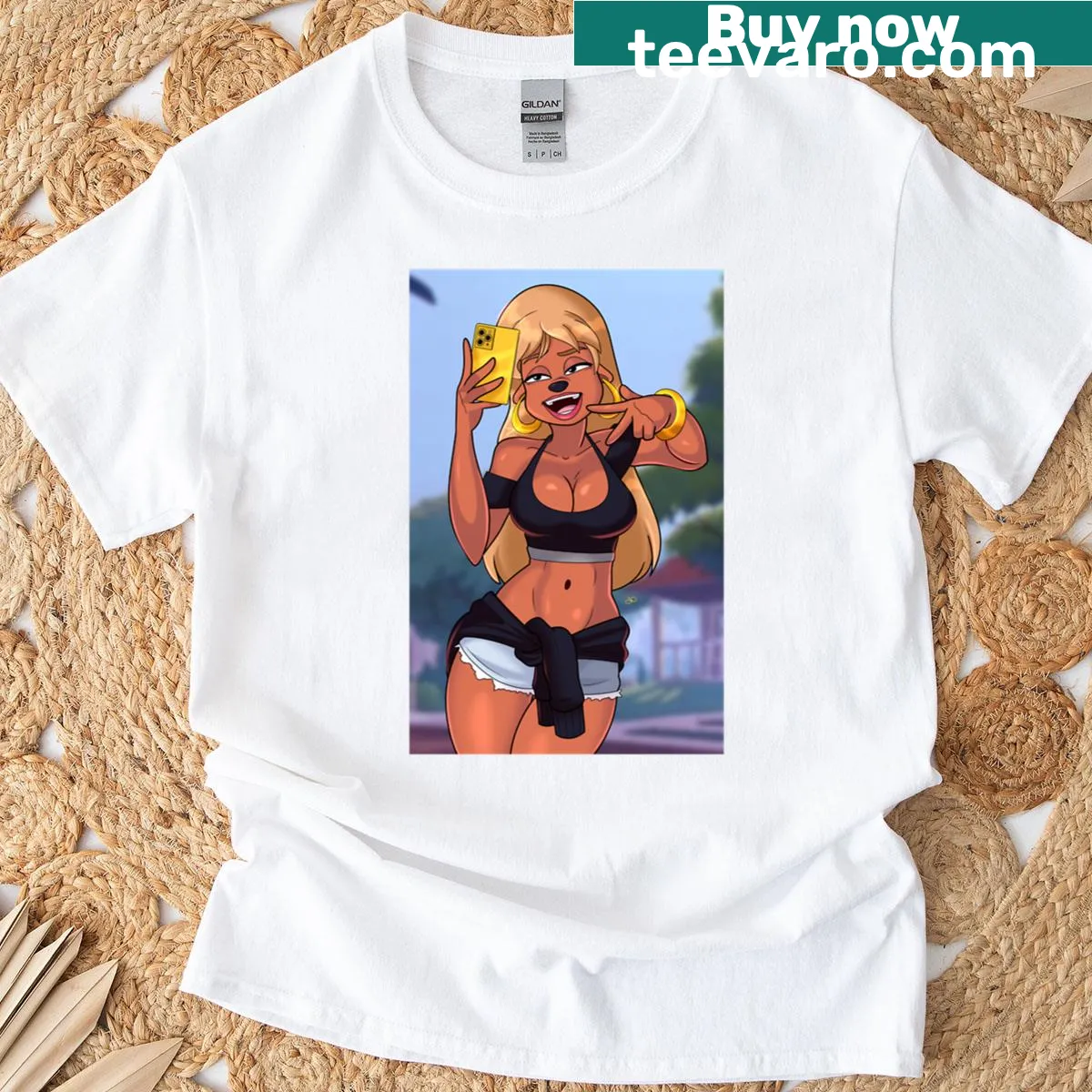 Quirky T-shirt with 'Selfie' text design for casual wear — on a men's t-shirt
