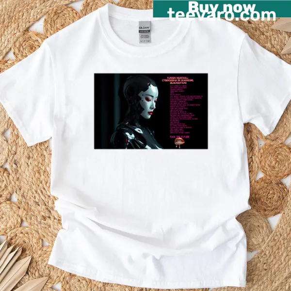 Limited edition T-shirt featuring a Cybergeisha design with a surreal aesthetic