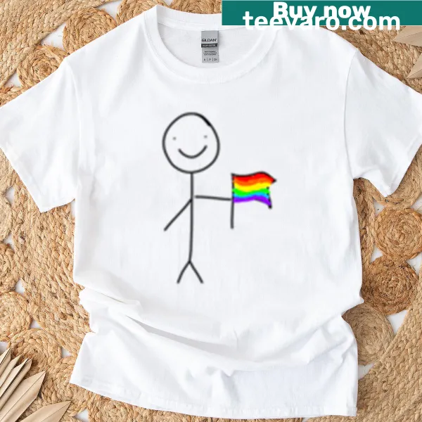 Oversized t-shirt with a playful stick man illustration