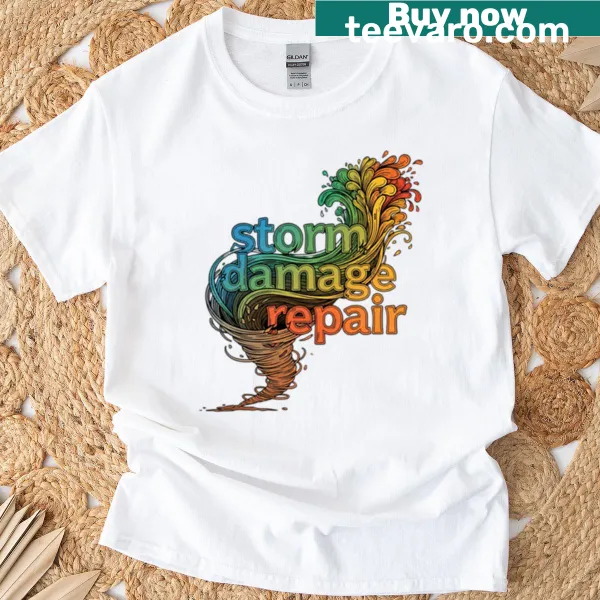 Artistic T-shirt depicting transition from chaos to calm