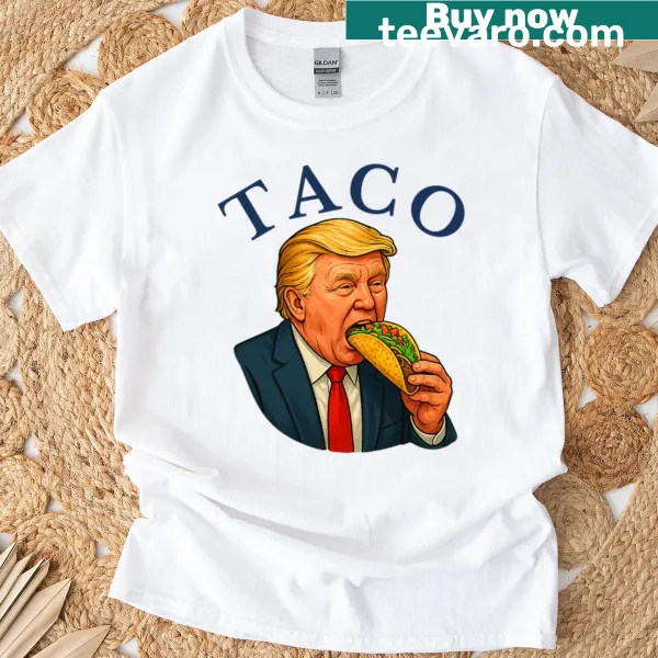 Funny taco graphic with a political pun on a t-shirt