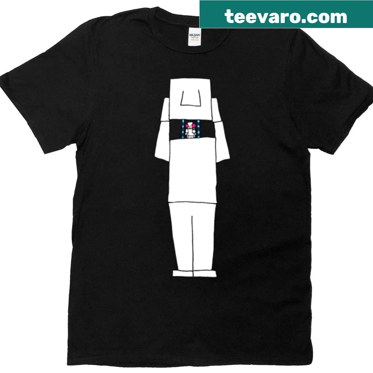 Abstract graphic T-shirt titled 'Under The Face'. — on a men's t-shirt