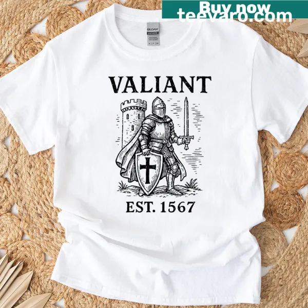 T-shirt featuring a portrait of a valiant knight from 1567