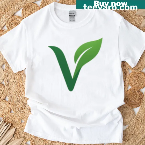 Vegan Emblem t-shirt with leaf design