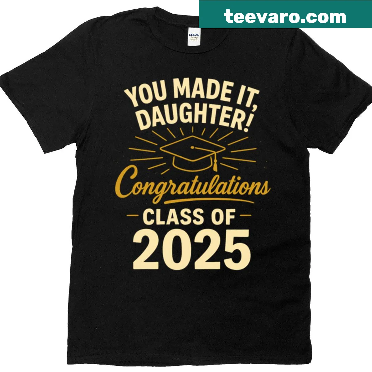 Congratulations Class of 2025 t-shirt with encouraging message — on a men's t-shirt
