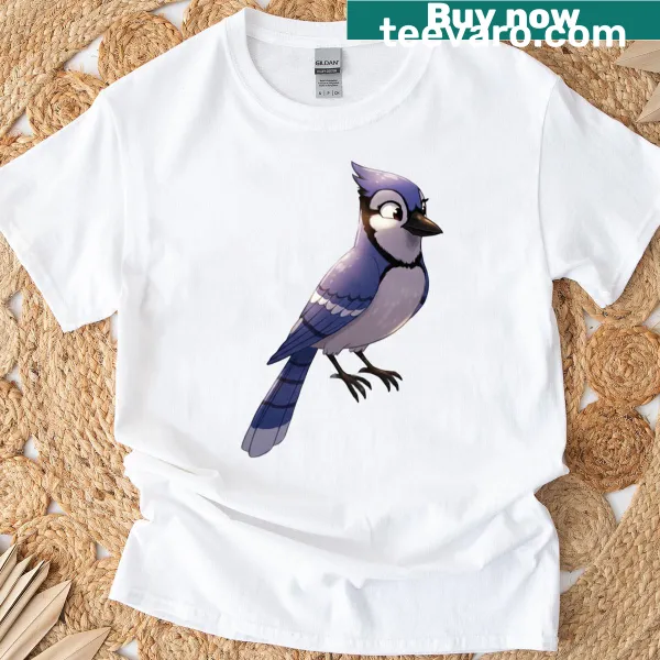 T-shirt with a cute illustration of a lovely bird