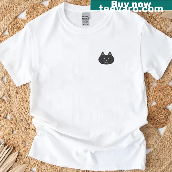Doodle design featuring a black cat's face