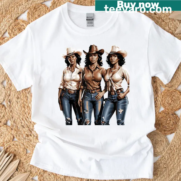 Illustrated Black Cowgirl design celebrating Juneteenth and Black History