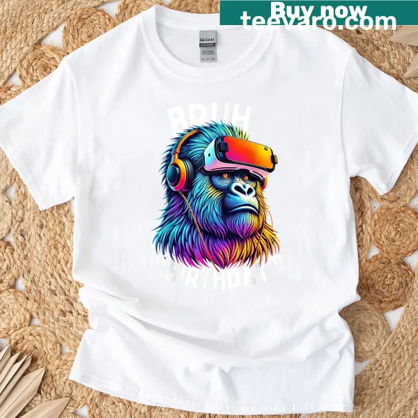 Funny gorilla birthday T-shirt celebrating the special day