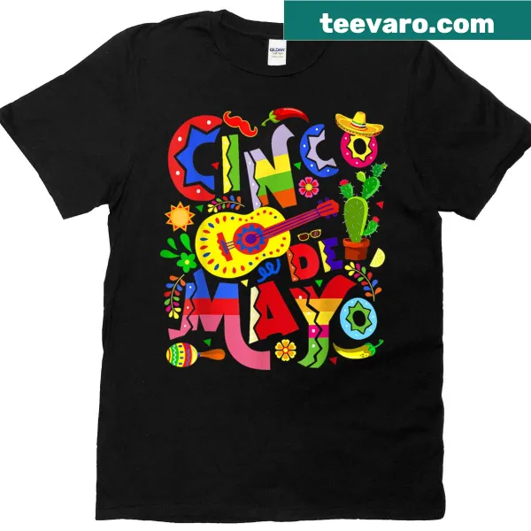 Cinco de Mayo t-shirt with festive text
