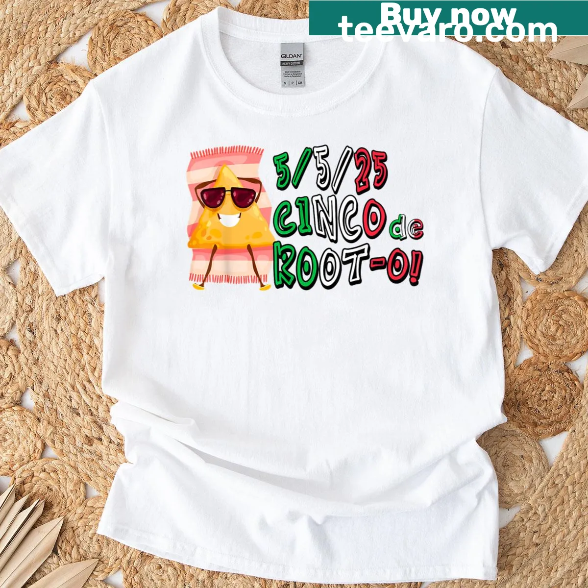 Clever Cinco de Mayo math-themed graphic t-shirt — on a men's t-shirt
