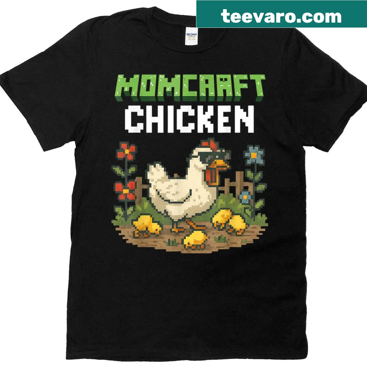Charming chicken-themed T-shirt for creative moms — on a men's t-shirt