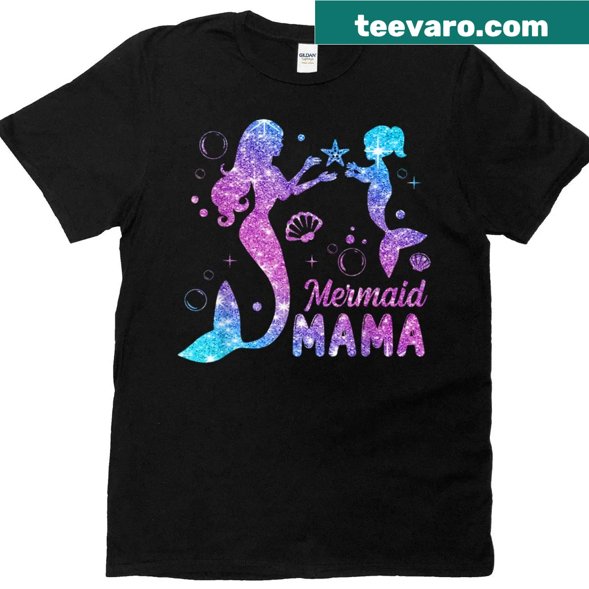 Mermaid-themed T-shirt for moms with cute graphic — on a men's t-shirt