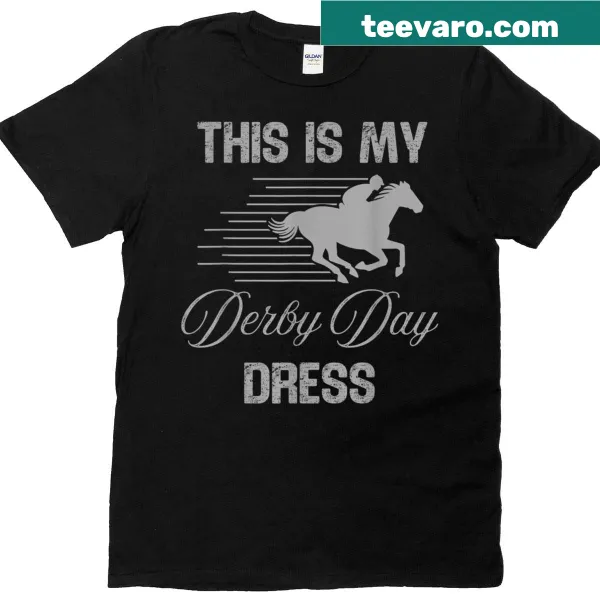 Witty Derby Day t-shirt with the slogan 'This Is My Derby Day Dress'
