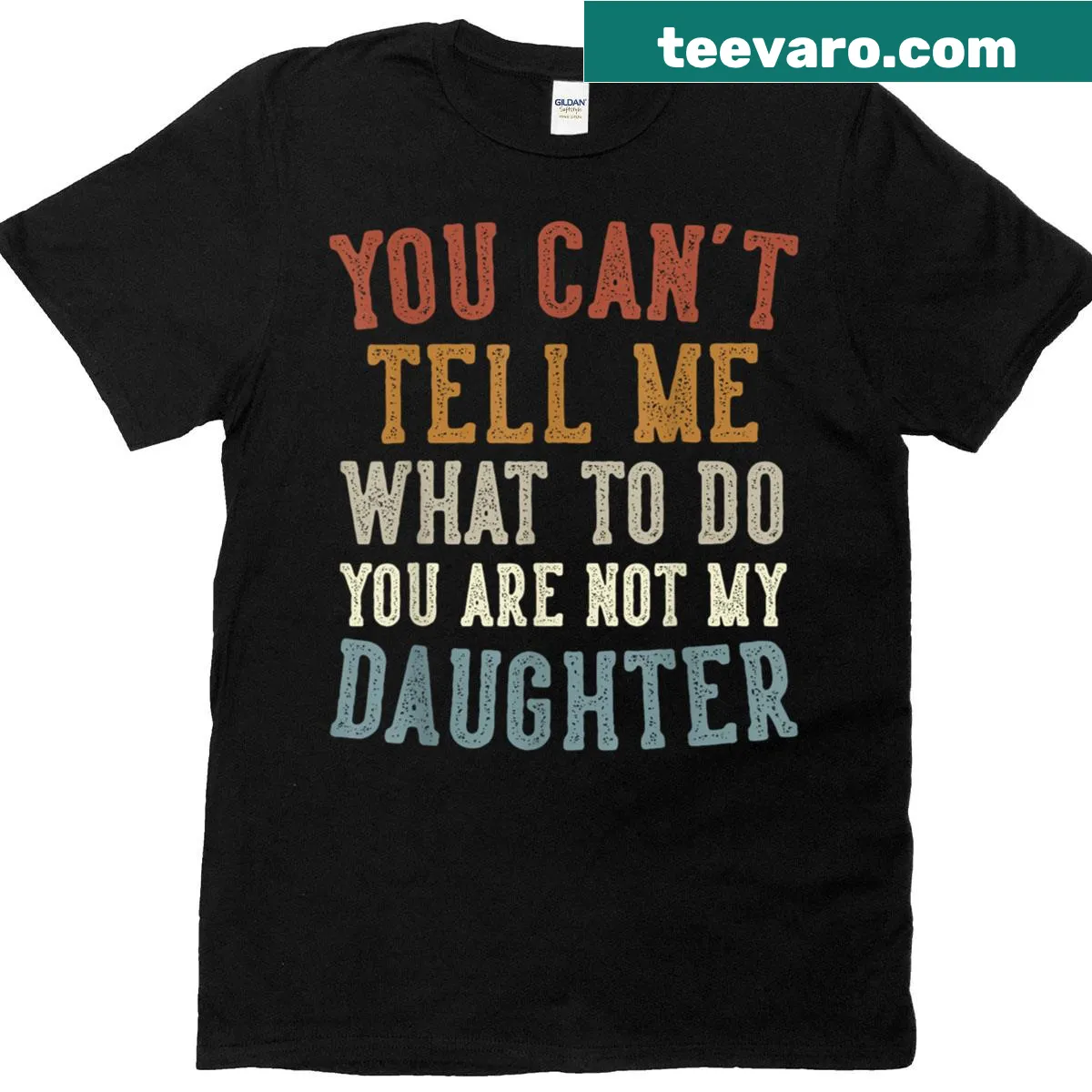 Sentimental T-shirt for fathers featuring fun text from daughters — on a men's t-shirt