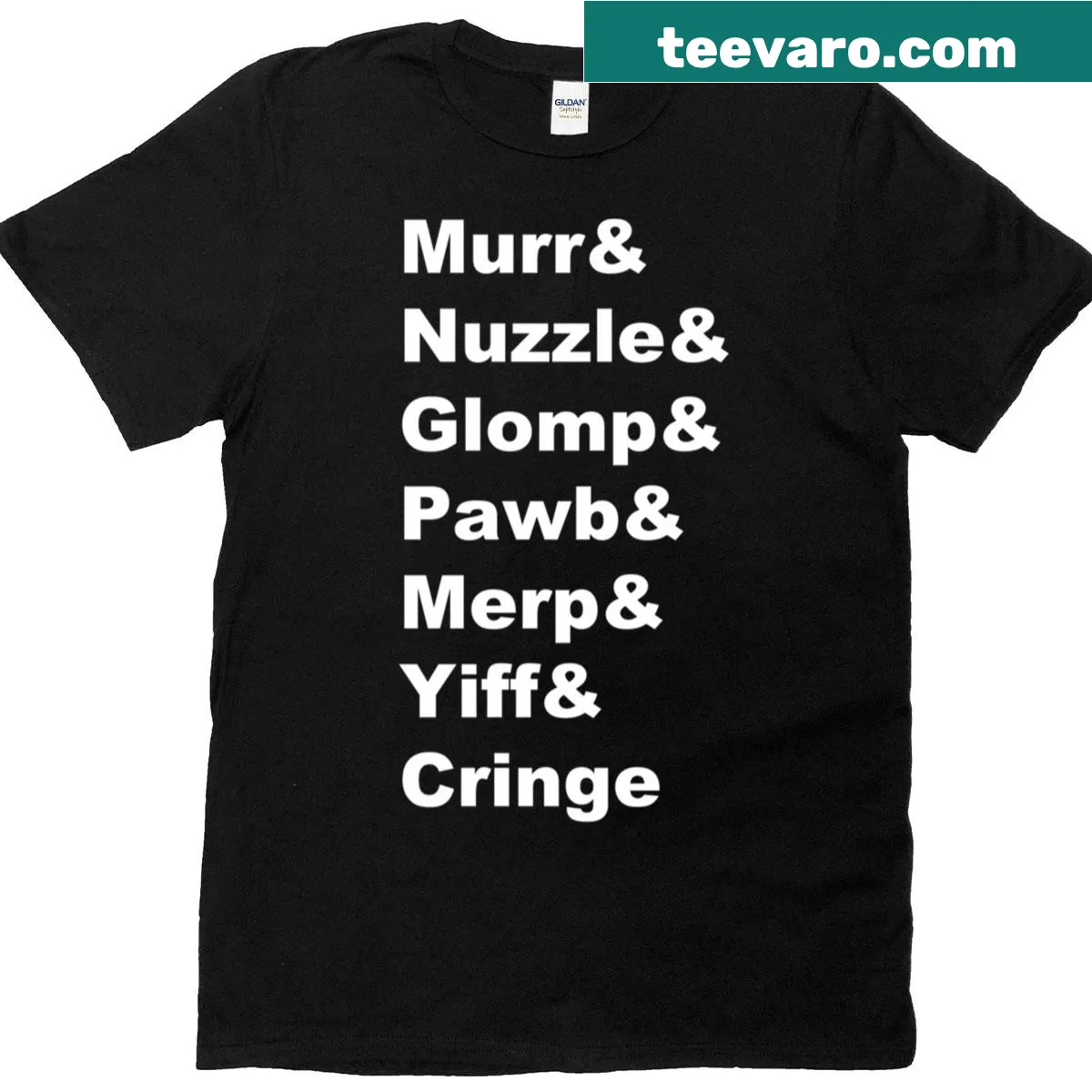 Funny 'Furry Cringe' text design on t-shirt — on a men's t-shirt