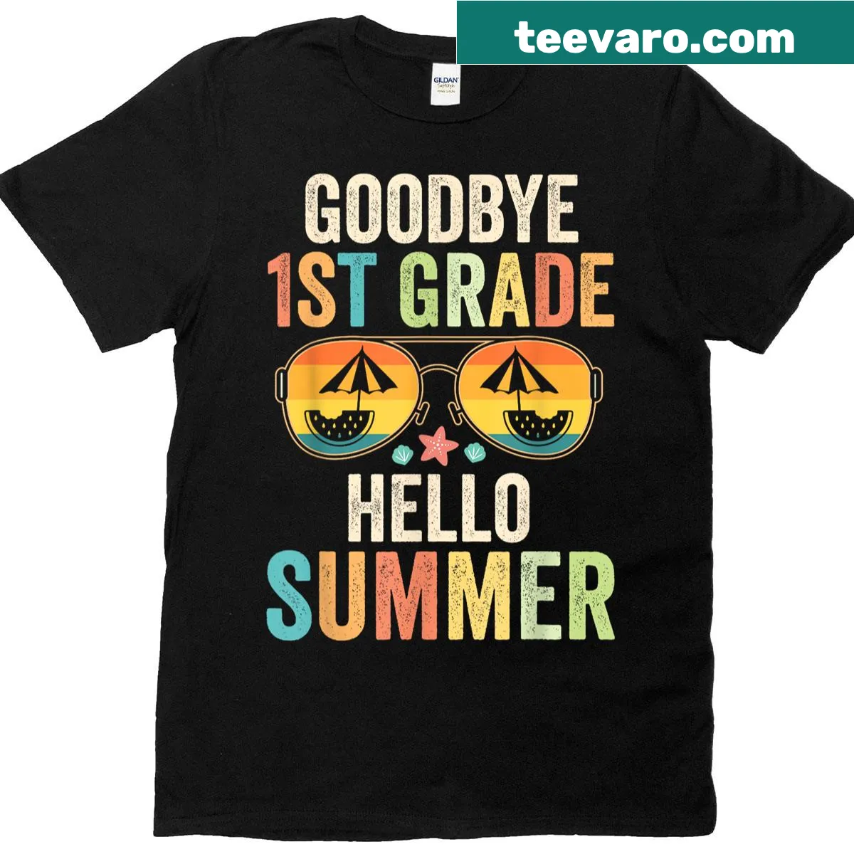 Kids last day of school t-shirt with text about summer vacation — on a men's t-shirt