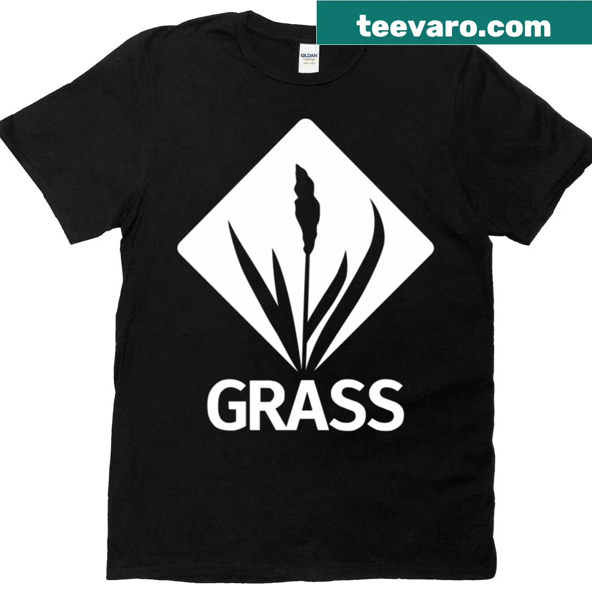 Abstract logo design on a clean white t-shirt — on a men's t-shirt