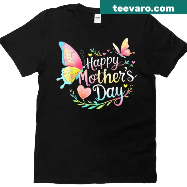 Heartfelt Mother's Day T-shirt with floral design for women