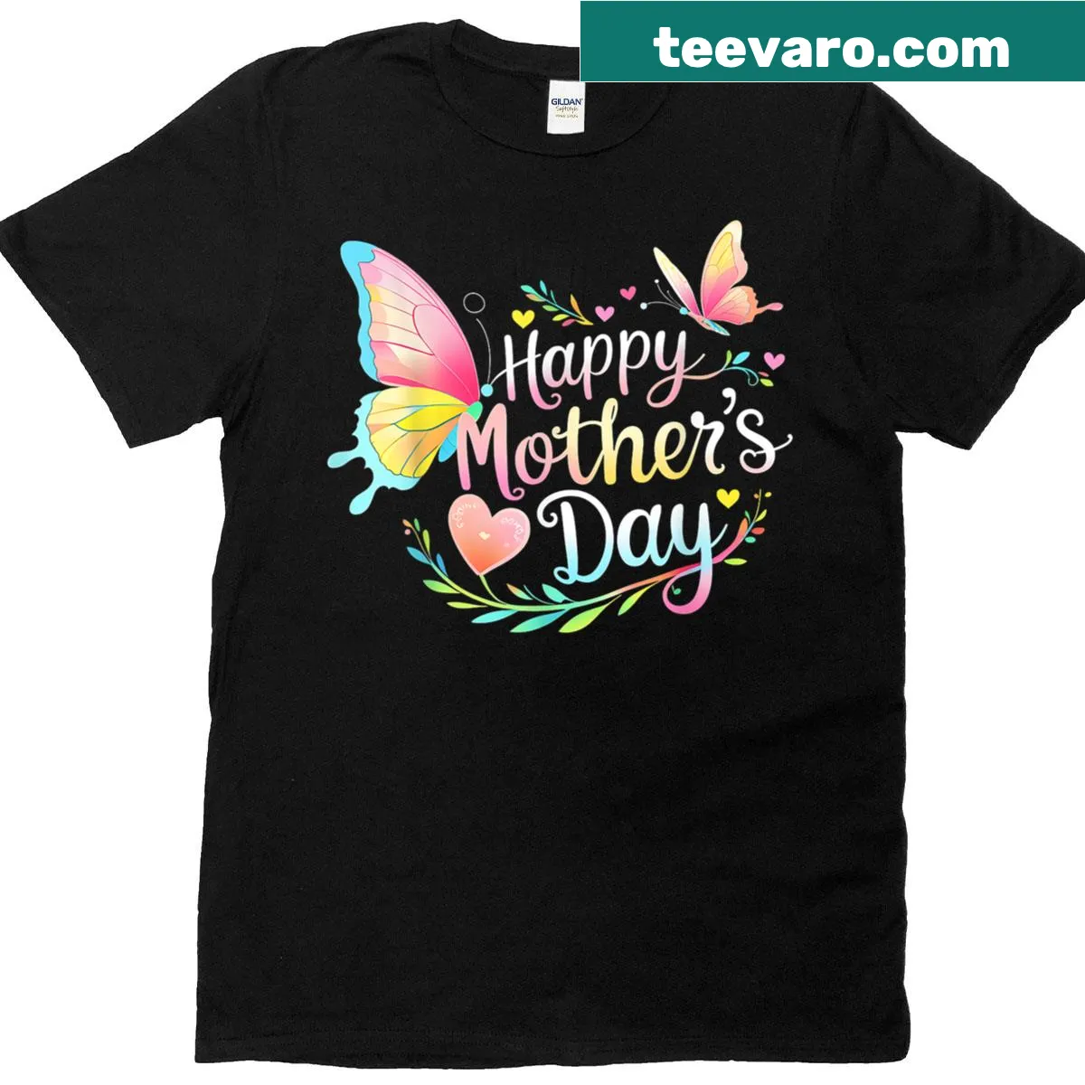 Heartfelt Mother's Day T-shirt with floral design for women — on a men's t-shirt