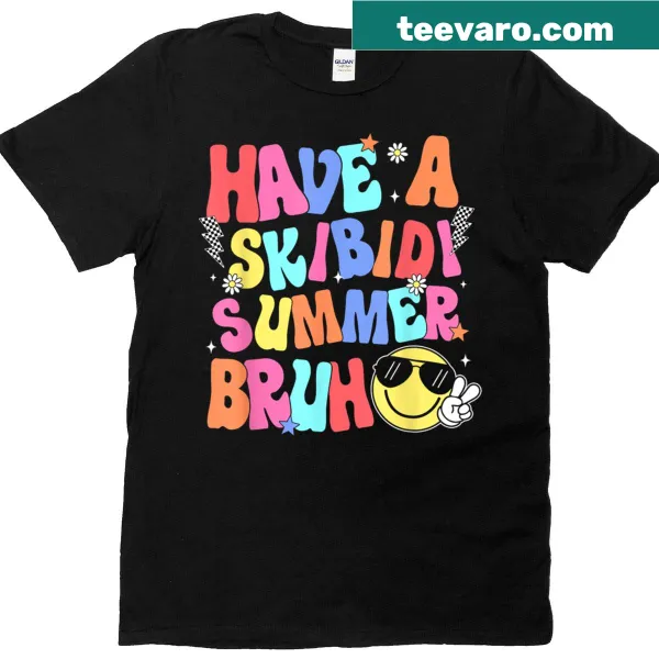 Funny T-shirt for teachers featuring Skibidi graphics for last day of school