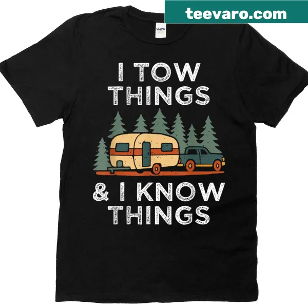 Retro style T-shirt featuring funny towing quote for dads