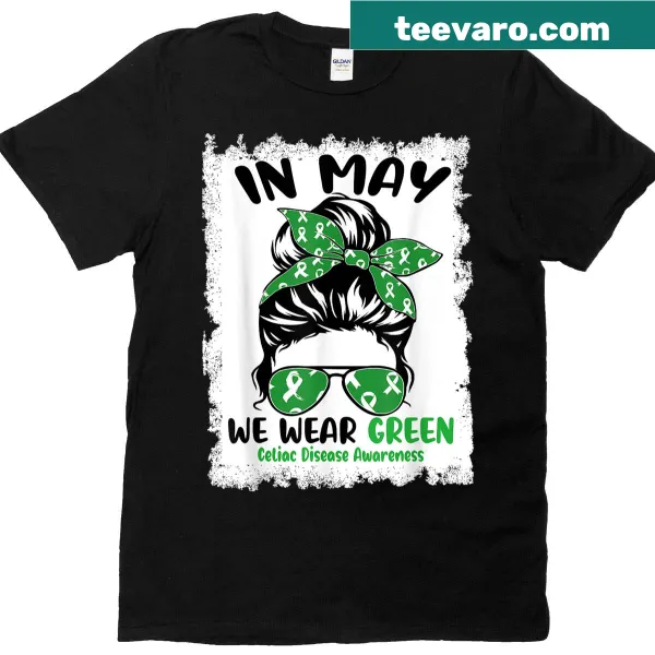 Awareness shirt with text about celiac disease in May